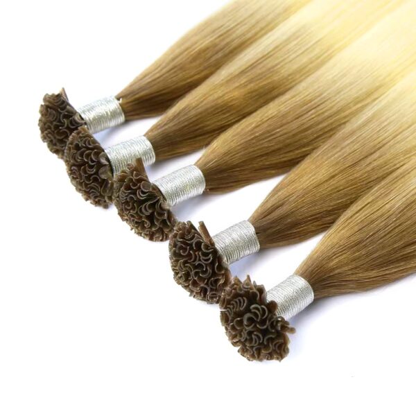 U-Tip-Remy-Hair-Extensions-in-Ombre-Blonde-Color-1