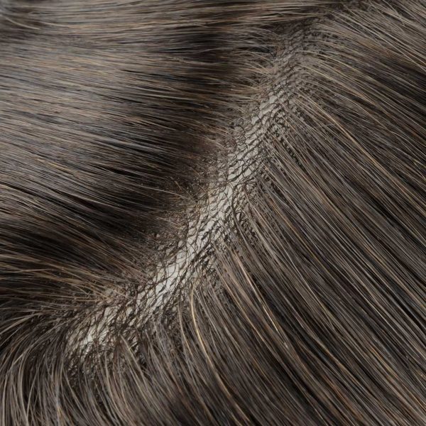 HS1E thin skin hair system with natural parting