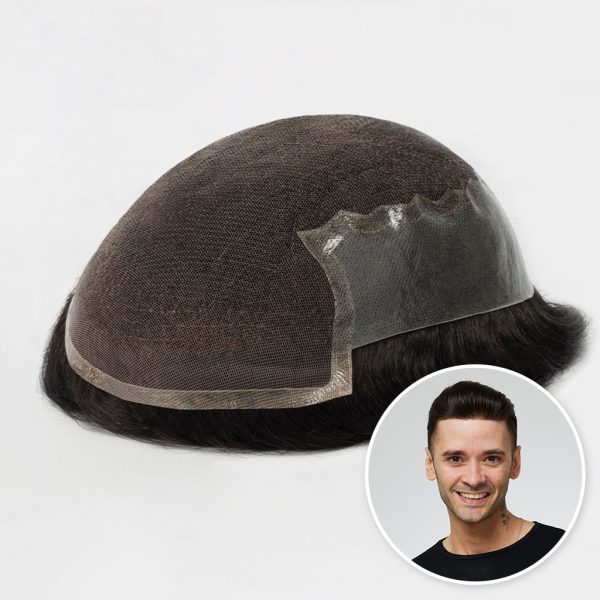 N6FM French Lace Men's Hair System with PU Sides and Back A